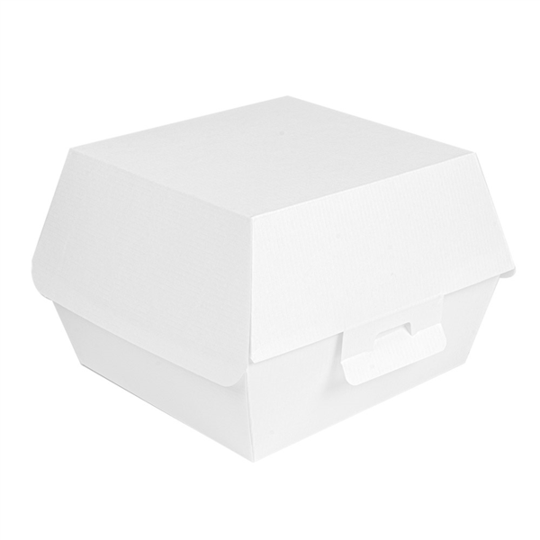 Scatola Hamburger “The Pack” Cartoncino Bianco 13×12,5×9 Cm- 50 Pz