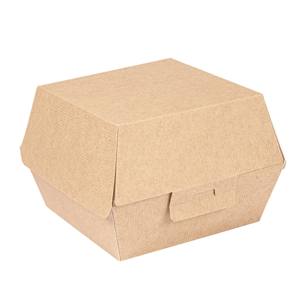Scatola Hamburger in Cartone ‘THEPACK’ Avana 14,4×13,6×9,2 Cm – 50 Pz