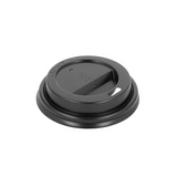 Coperchio in Ps Nero con foro Per Bicchiere 240 ml – 100 Pz
