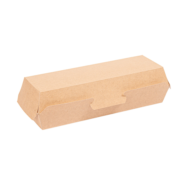 Scatola Cartoncino Avana Hot Dog 23,2x9x6,3 Cm – 50 Pz
