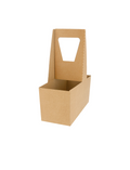 PORTABICCHIERI 2 POSTI IN CARTONE AVANA – 20 PZ