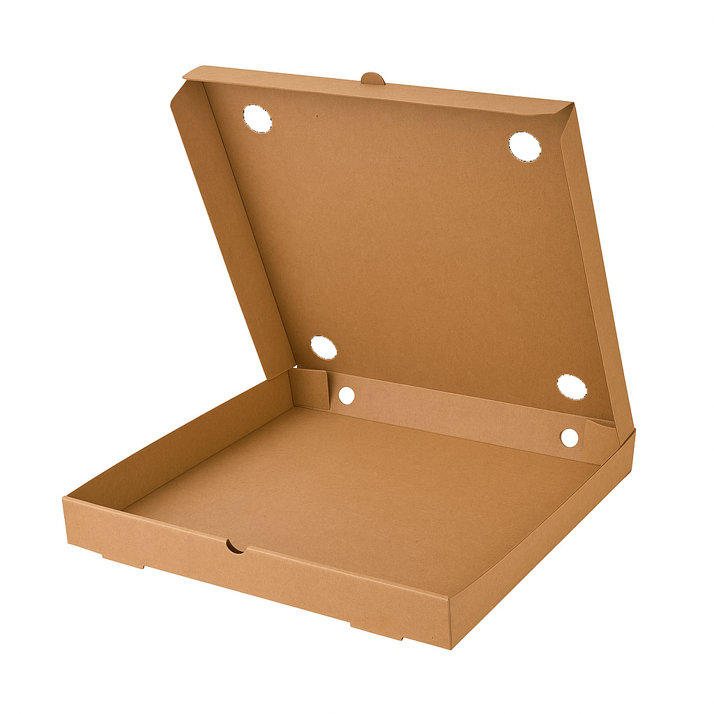 Scatola Pizza Avana 33X33x3,5 mm con Chiusura Americana – 100 pz