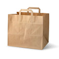 Buste Carta Avana Con Manico Piattina 32+21×32 Cm – 250 pz