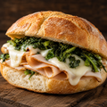 PANINO FESA DI TACCHINO, FRIARIELLI E PROVOLA
