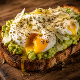 CROSTONE CON AVOCADO, UOVA, PECORINO E ORIGANO