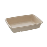 Vaschetta contenitore Rettangolare in Bagassa 1050 ml – 75 pz