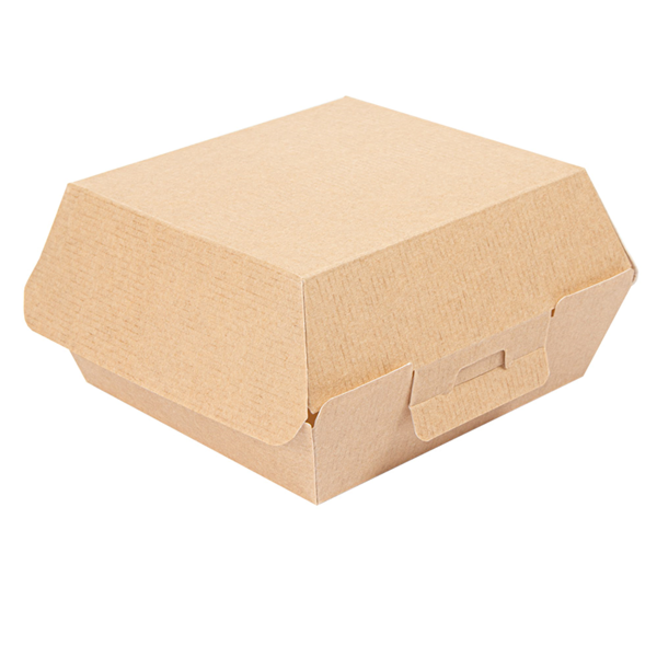 Scatola Hamburger in Cartone ‘THEPACK’ Avana 13×12,5×6,2 Cm – 50 Pz