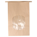 Sacchetti Avana Con Chiusura e Con Finestra 15,5+7×24 Cm – 50 Pz