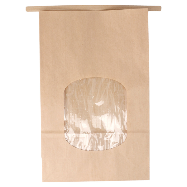 Sacchetti Avana Con Chiusura e Con Finestra 15,5+7×24 Cm – 50 Pz